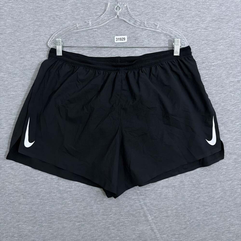 Nike ADV Mens 2XL Black AeroSwift 4" Lined Running Shorts CJ7840-010